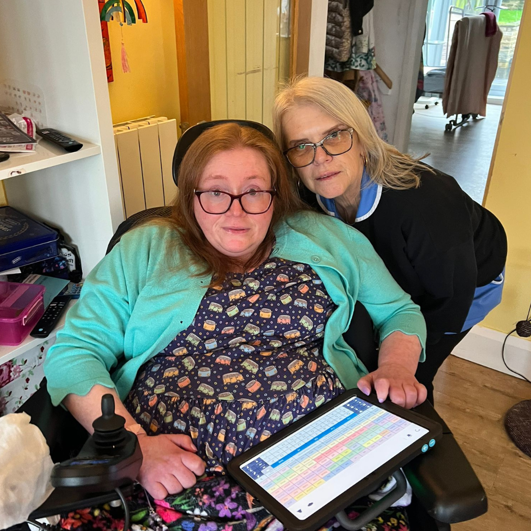 Lucy receiving support from the Local Solutions Homecare team