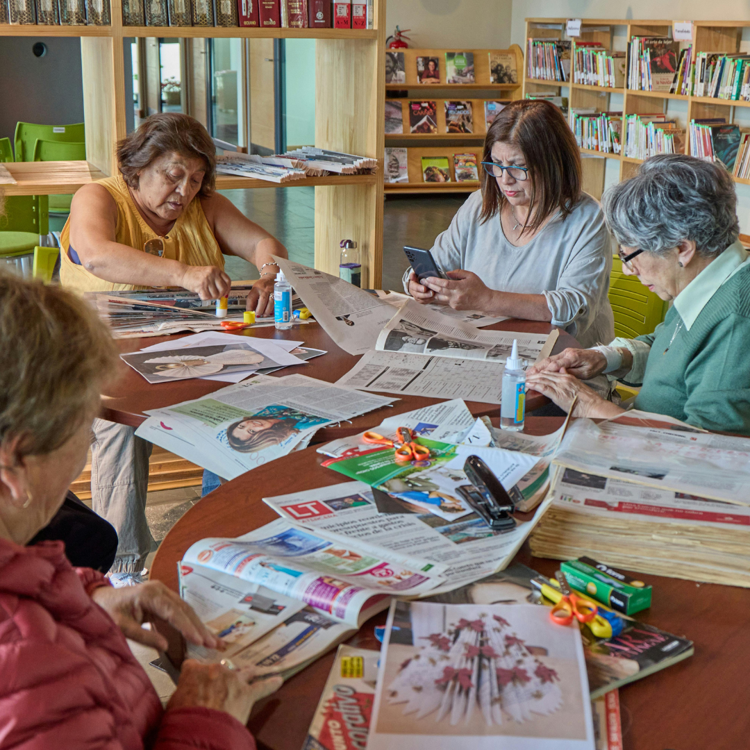 People taking part in a community activity